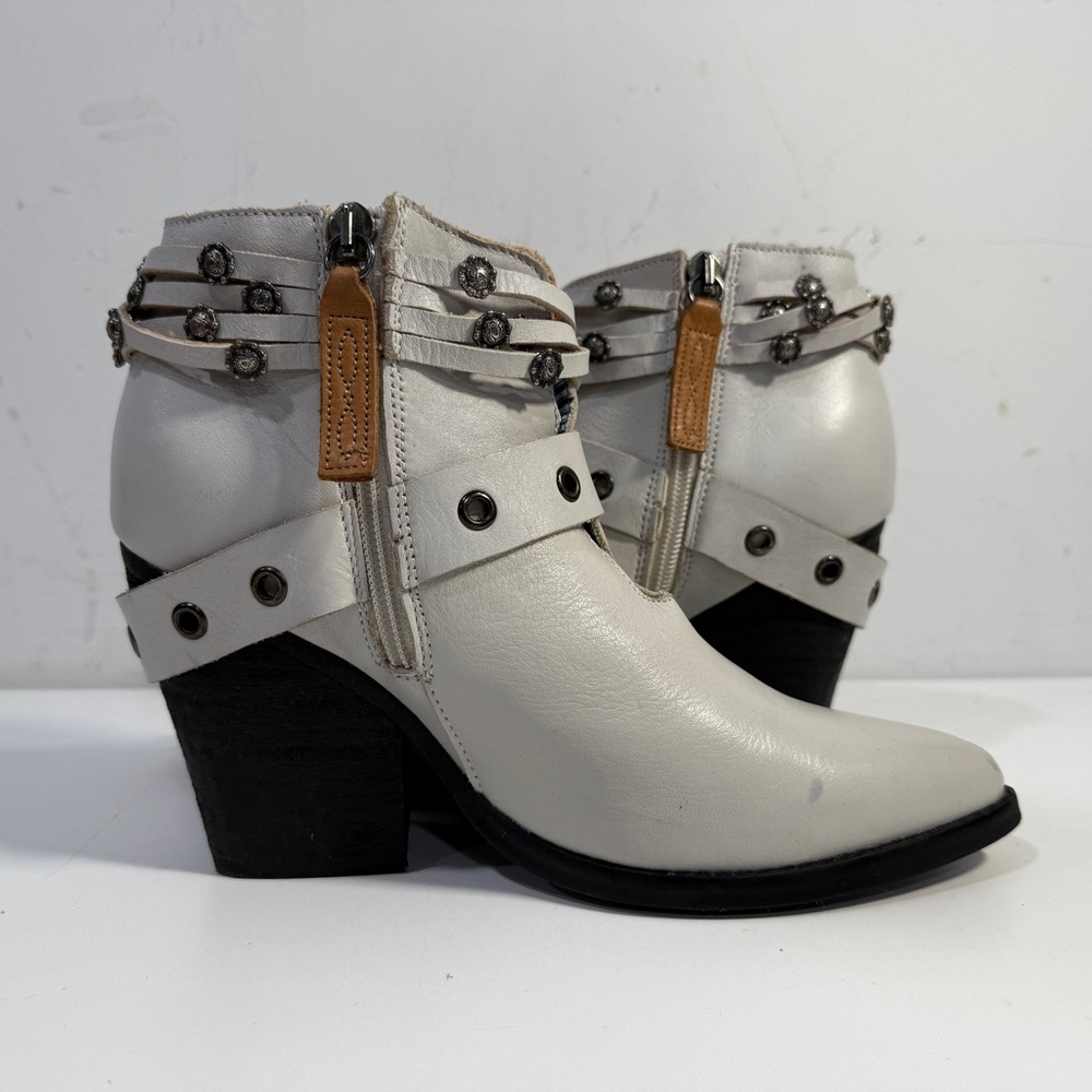 Dingo Born To Run Pointed Toe Zippered Cowboy Booties Womens Size 7.5 B - Picture 5 of 14